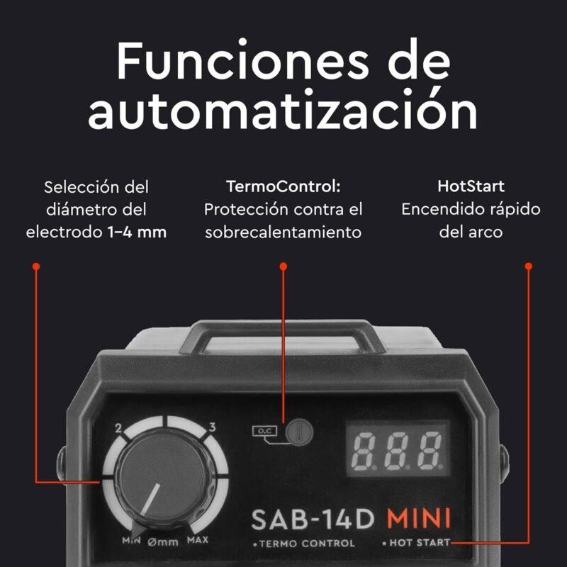 Máquina de soldar IGBT Dnipro-M SAB-14D MINI - Imagen 4