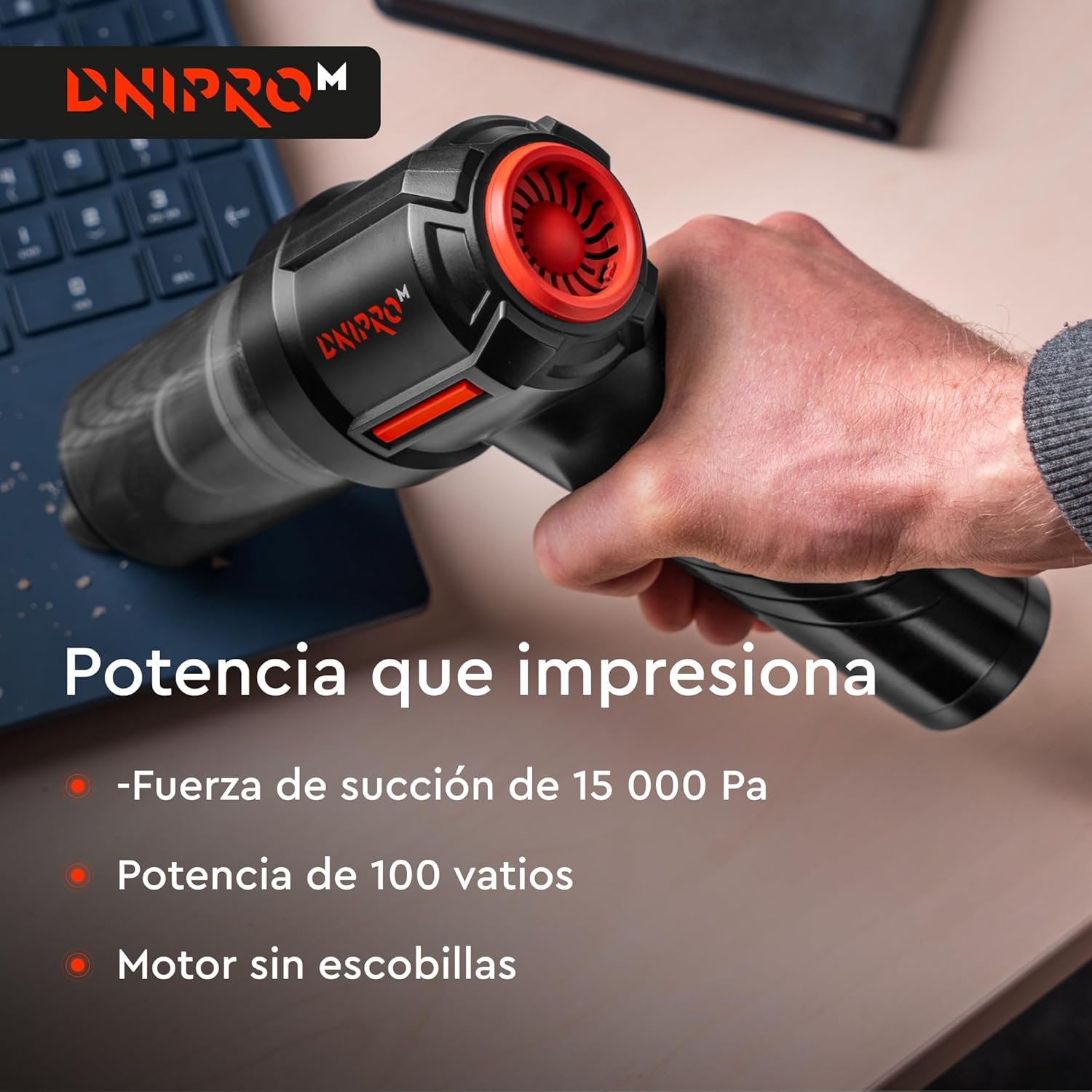 Aspirador de Mano Potente sin Cable 120W Dnipro-M VC-10BC - Imagen 4