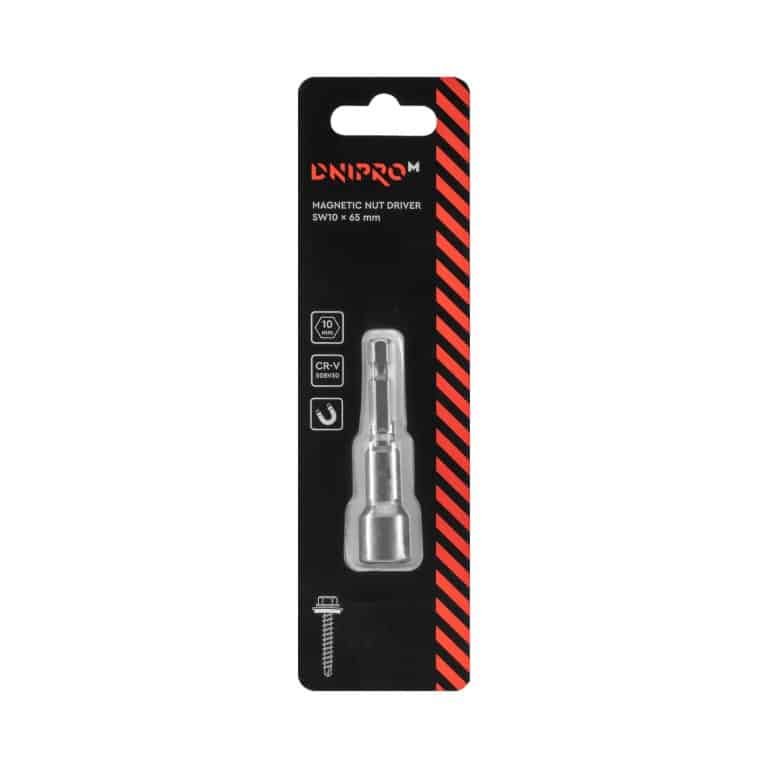 Boquilla para tornillos para tejados Dnipro-M SW10 65 mm 10 mm 1 ud.