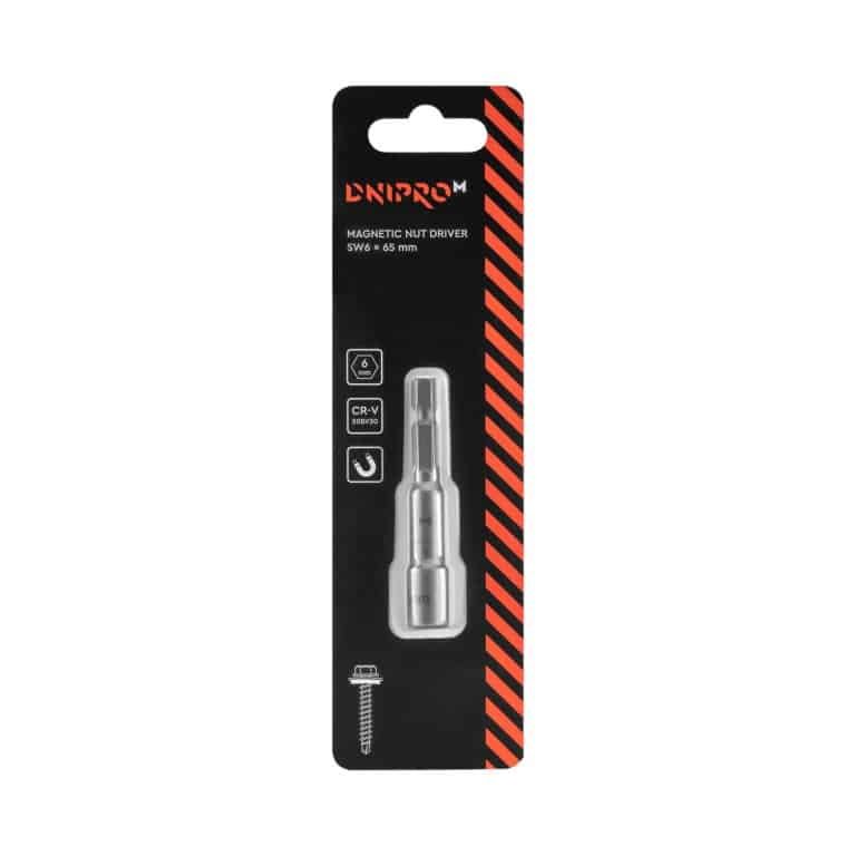 Boquilla para tornillos para tejados Dnipro-M SW6 65 mm 6 mm 1 ud.