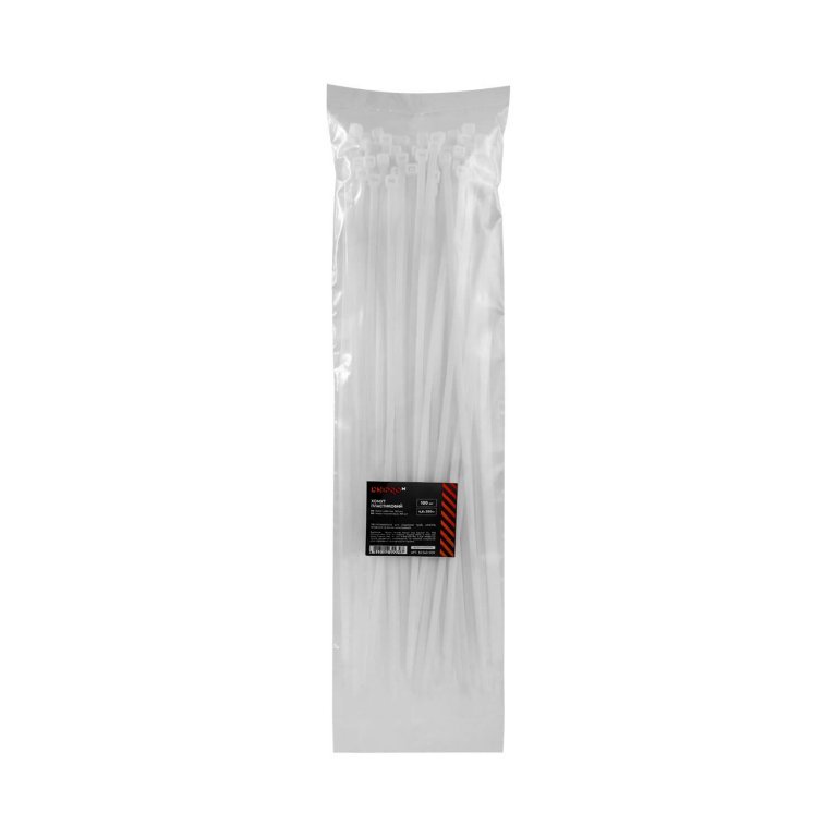 Bridas de plástico Dnipro-M blanca 4,8 mm 350 mm (100 uds/paquete)