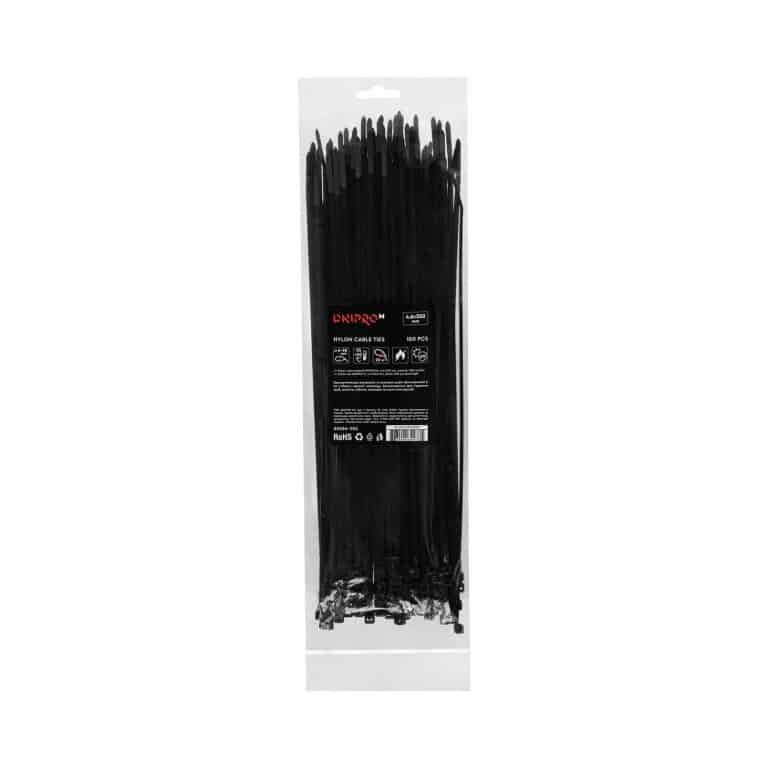 Bridas de plástico, negra, (100 unidades/paquete) 4,6*350 mm