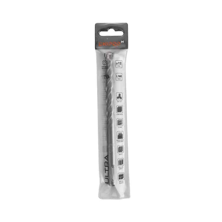 Broca Dnipro-M ULTRA 12 mm 160 mm para hormigón armado, SDS+