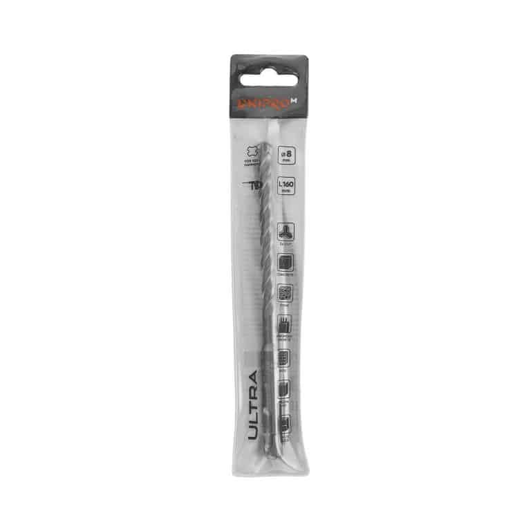 Broca Dnipro-M ULTRA 8 mm 160 mm para hormigón armado, SDS+