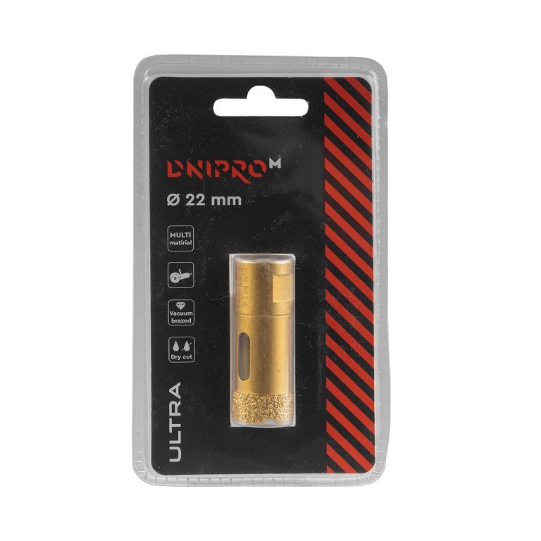 Broca de diamante para amoladora angular Dnipro-M ULTRA 22 mm