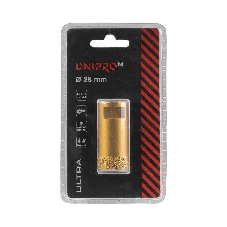 Broca de diamante para amoladora angular Dnipro-M ULTRA 28 mm
