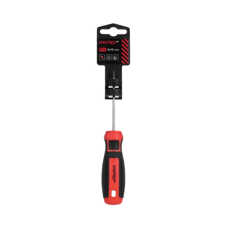 Destornillador Phillips Dnipro-M punta fosfato PH0 3x75, S2