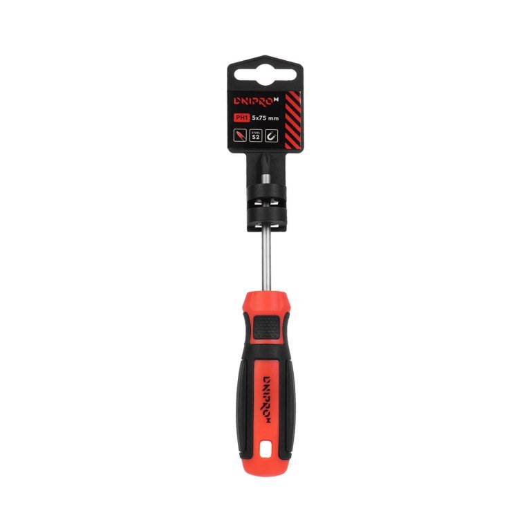 Destornillador Phillips Dnipro-M punta fosfato PH1 5x75, S2