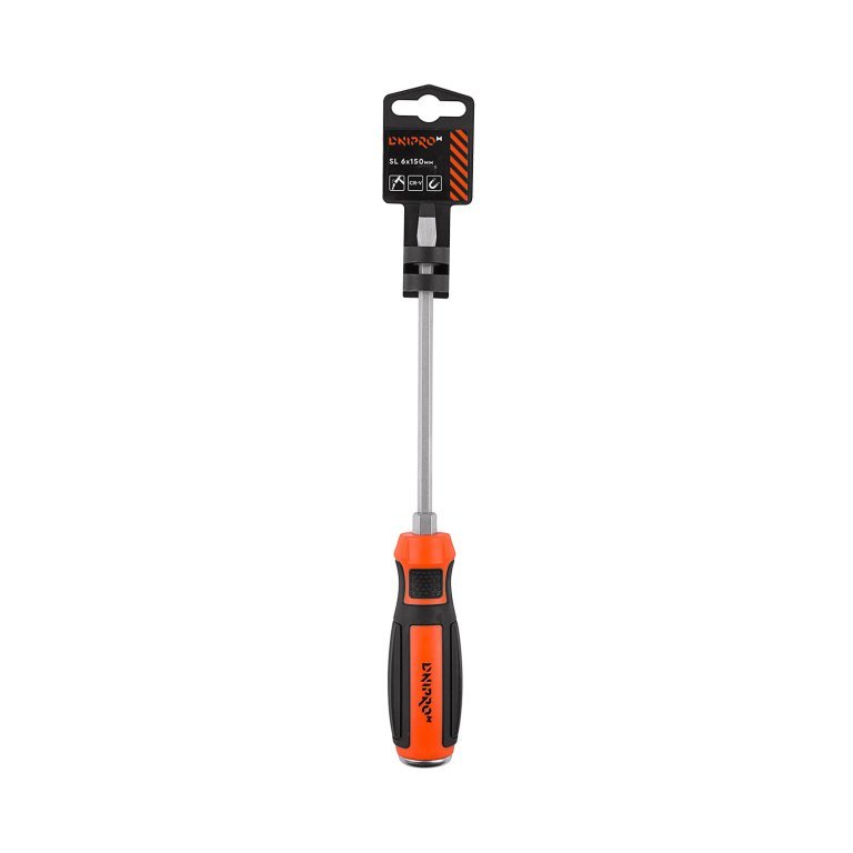 Destornillador de impacto Dnipro-M ranurado SL 6x150, Cr-V