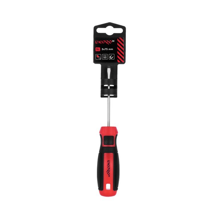 Destornillador plano Dnipro-M punta fosfato SL 3x75, S2