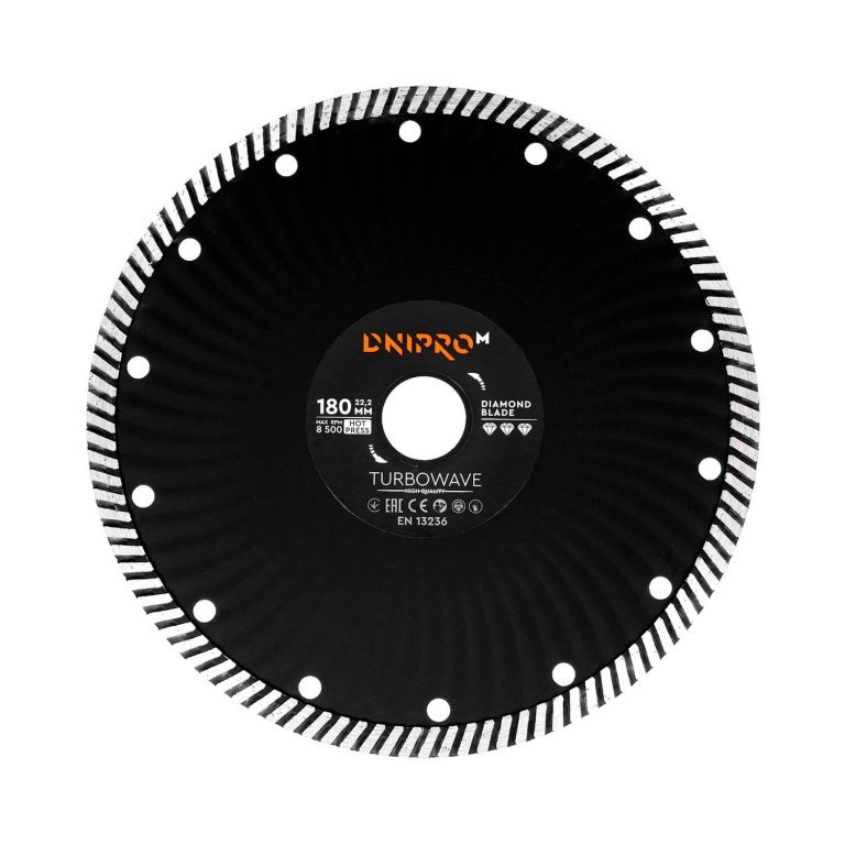 Disco de diamante Dnipro-M 180 mm 22,2 mm Turbowave