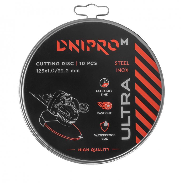 Disco de limpieza Dnipro-M Ultra 125 mm 1,0 mm 22,2 mm 10 unidades/paquete