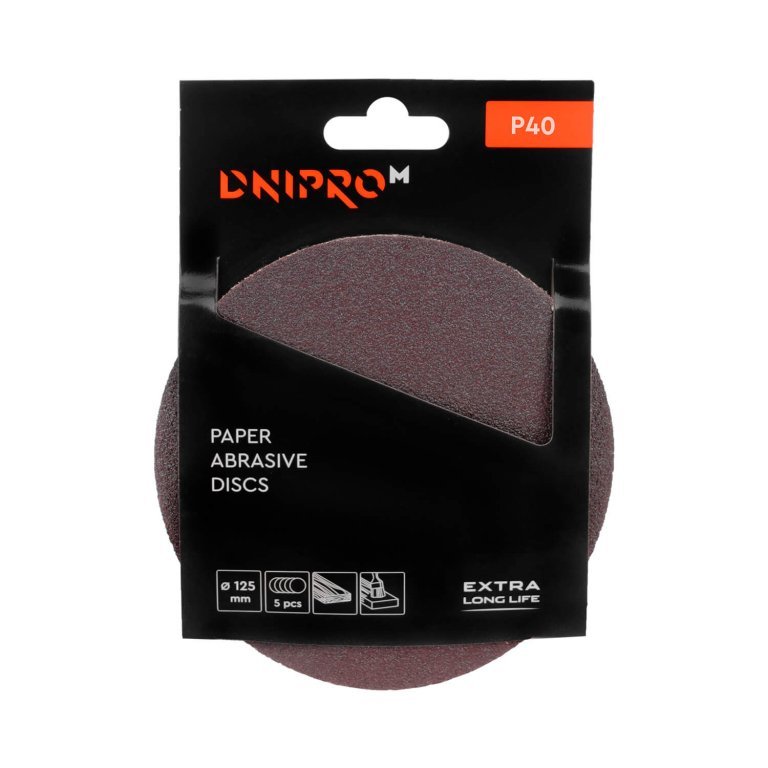 Disco de molienda autoblocante Dnipro-M P40 125 (5 unidades/paquete)