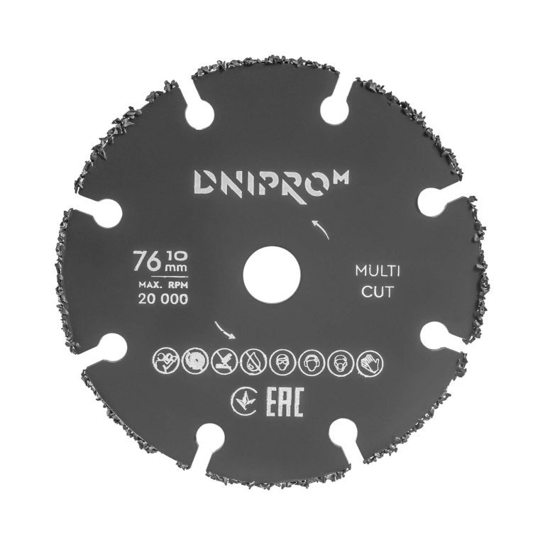 Dnipro-M Multi Cut 76 mm Hoja de sierra de 10 mm