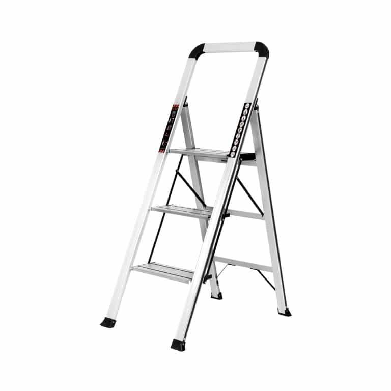 Escalera de tijera de aluminio Dnipro-M Alteza 3 peldaños