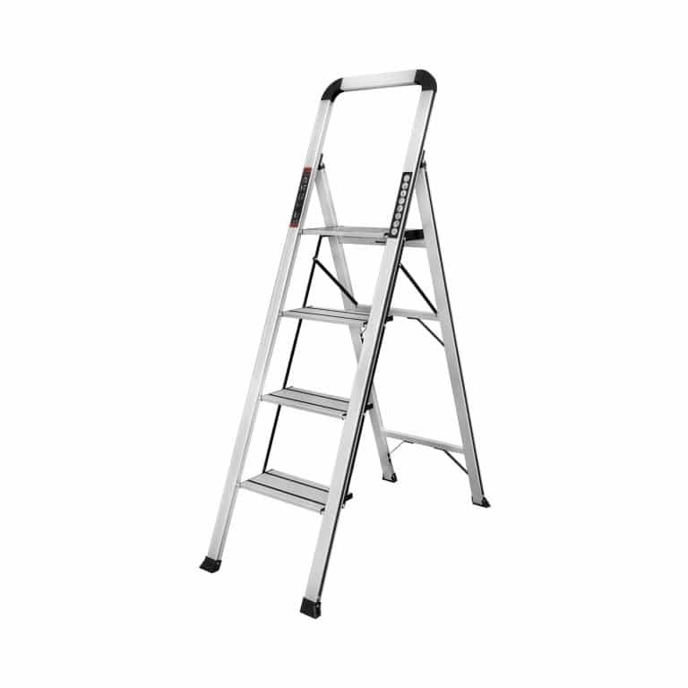 Escalera de tijera de aluminio Dnipro-M Alteza 4 peldaños