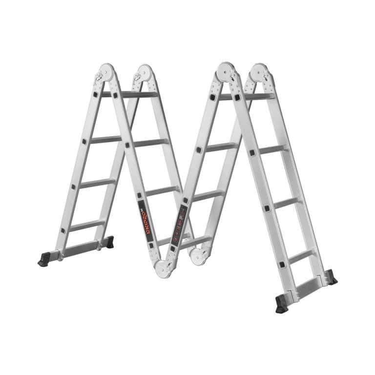 Escalera de tijera transformadora de aluminio Dnipro-M MP-44P 4 peldaños