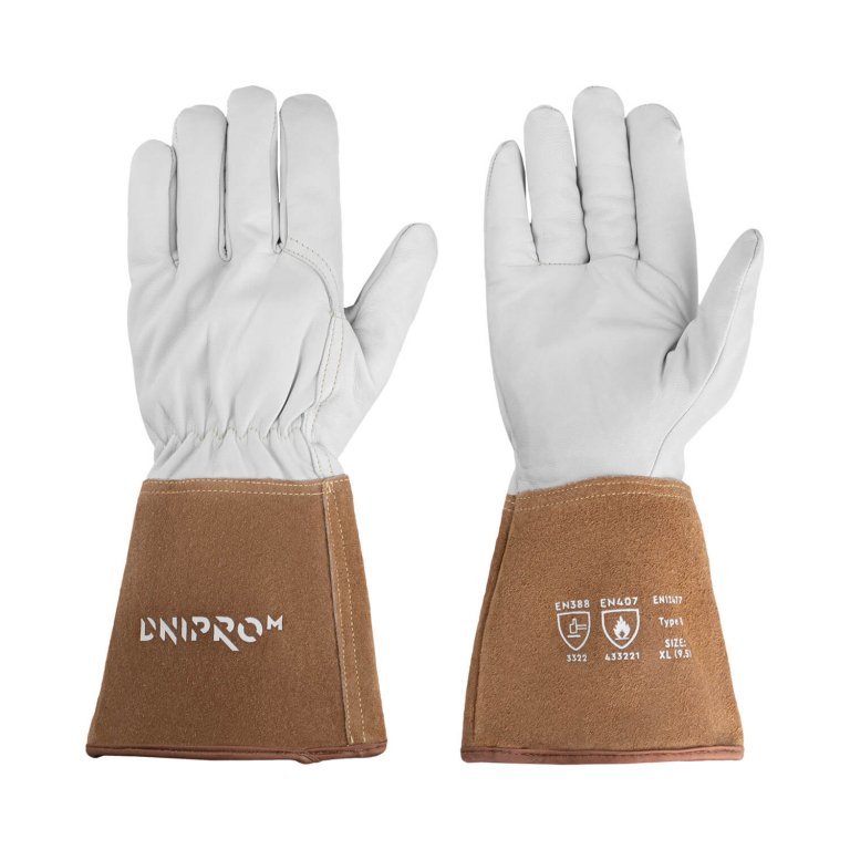 Guantes de soldador Dnipro-M para trabajos precisos