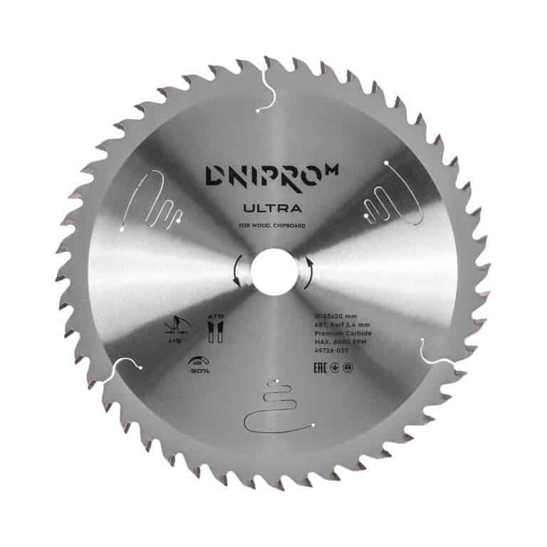 Hoja de sierra circular ULTRA 185×20/16x48T, K2.4, 65Mn (para madera, aglomerado)