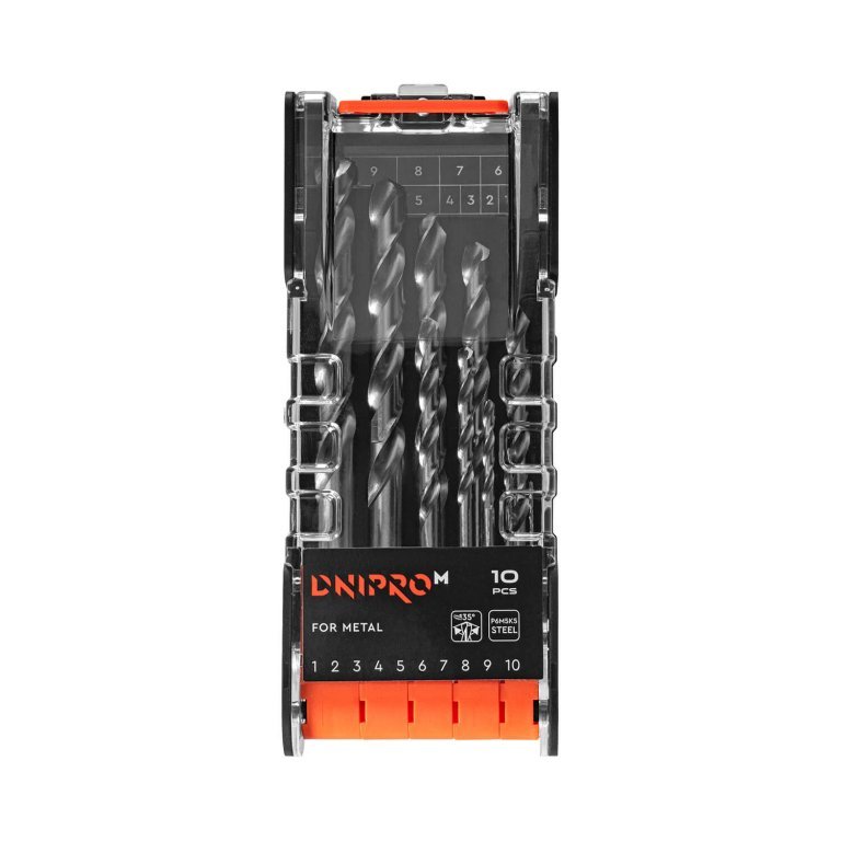 Juego de brocas para metal Dnipro-M P6M5K5 1-10 mm 10 uds.