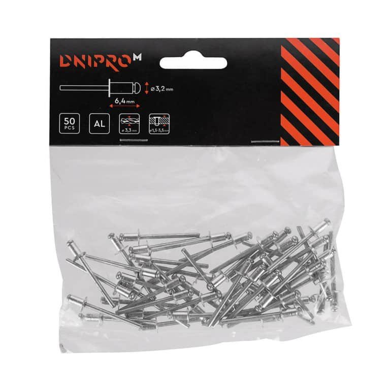 Remache de aluminio Dnipro-M 3,2*6,4 mm (50 uds.)
