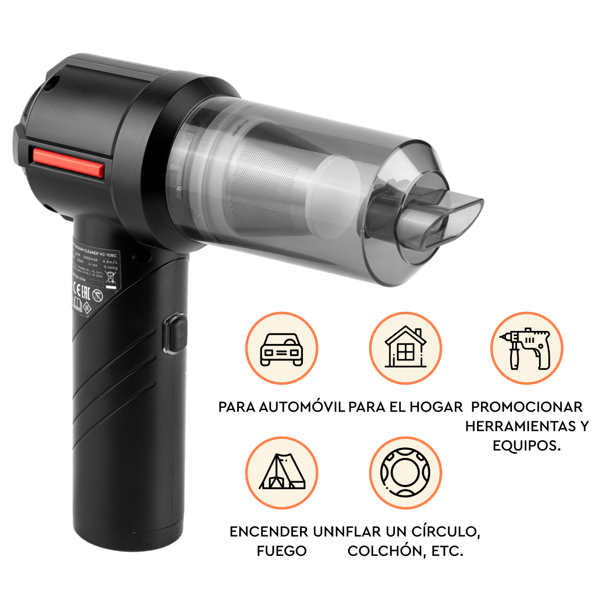 Aspirador de Mano Potente sin Cable 120W Dnipro-M VC-10BC - Imagen 9
