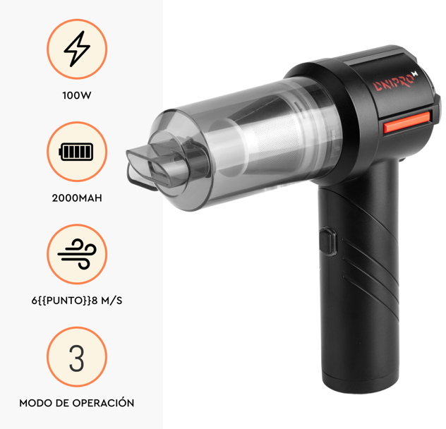 Aspirador de Mano Potente sin Cable 120W Dnipro-M VC-10BC - Imagen 8