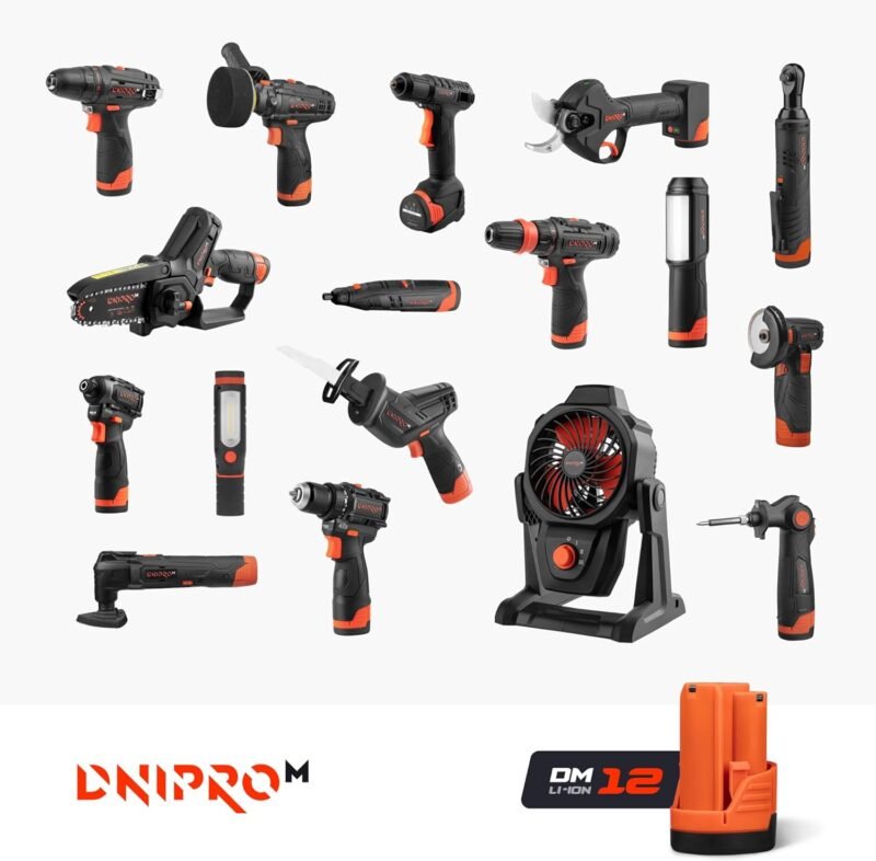 [KIT MINI AMOLADORA]  Amoladora inalámbrica Dnipro-M CG-12BC Ultra + Batería recargable BP-122 (x2 uds) + Cargador + 3 discos - Imagen 5
