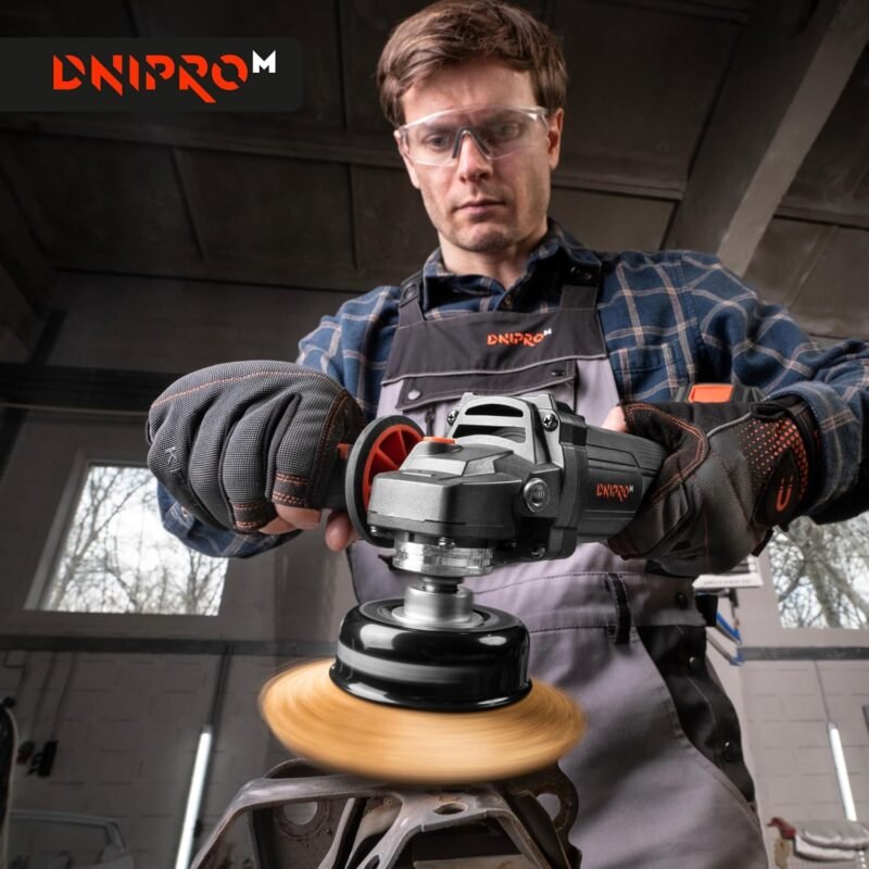 [KIT AMOLADORA 8500 rpm] Amoladora inalámbrica Dnipro-M DGA-201BC Ultra + Batería 4 A/h + Cargador 3A + Maletin - Imagen 5