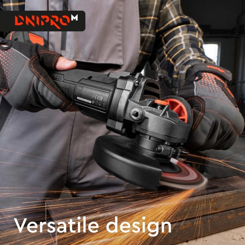 [KIT AMOLADORA 8500 rpm] Amoladora inalámbrica Dnipro-M DGA-201BC Ultra + Batería 4 A/h + Cargador 3A + Maletin - Imagen 4