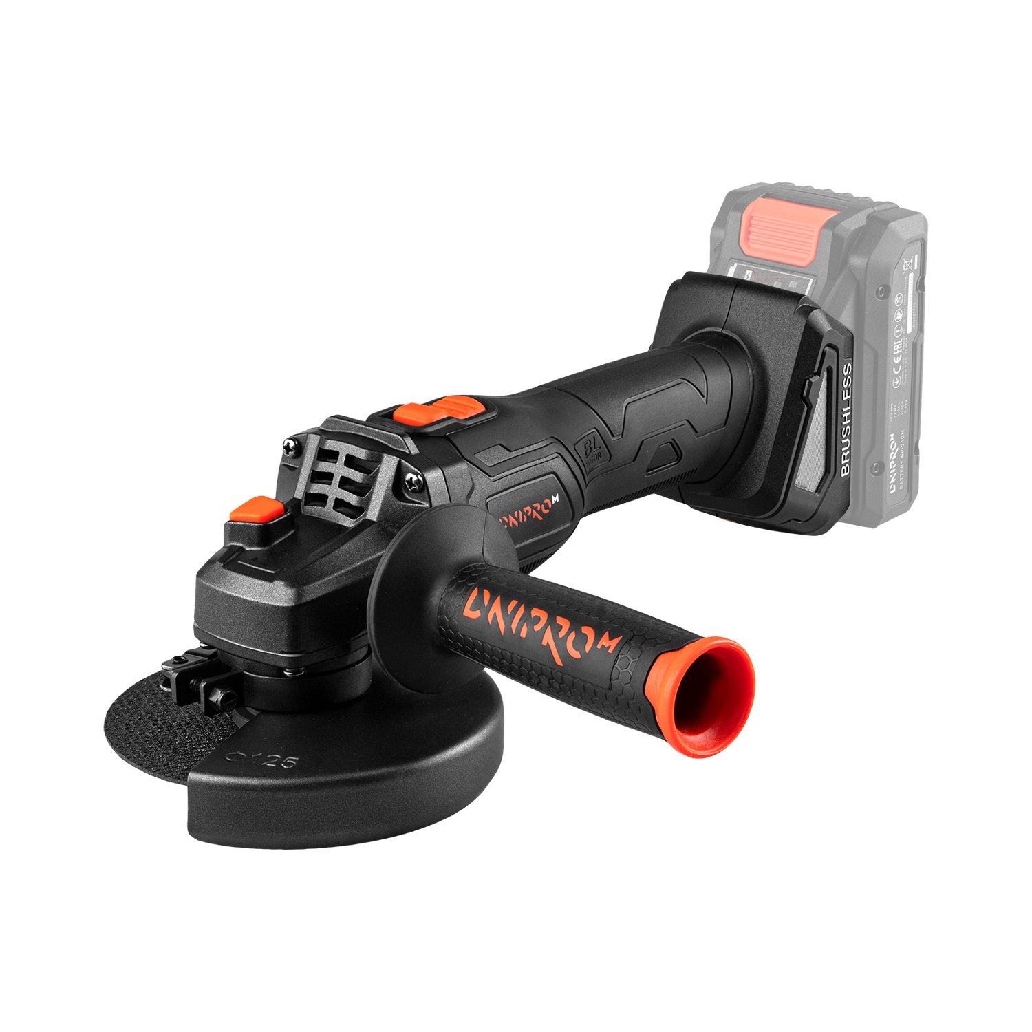 Amoladora inalámbrica Dnipro-M DGA-202SBC (sin batería ni cargador)