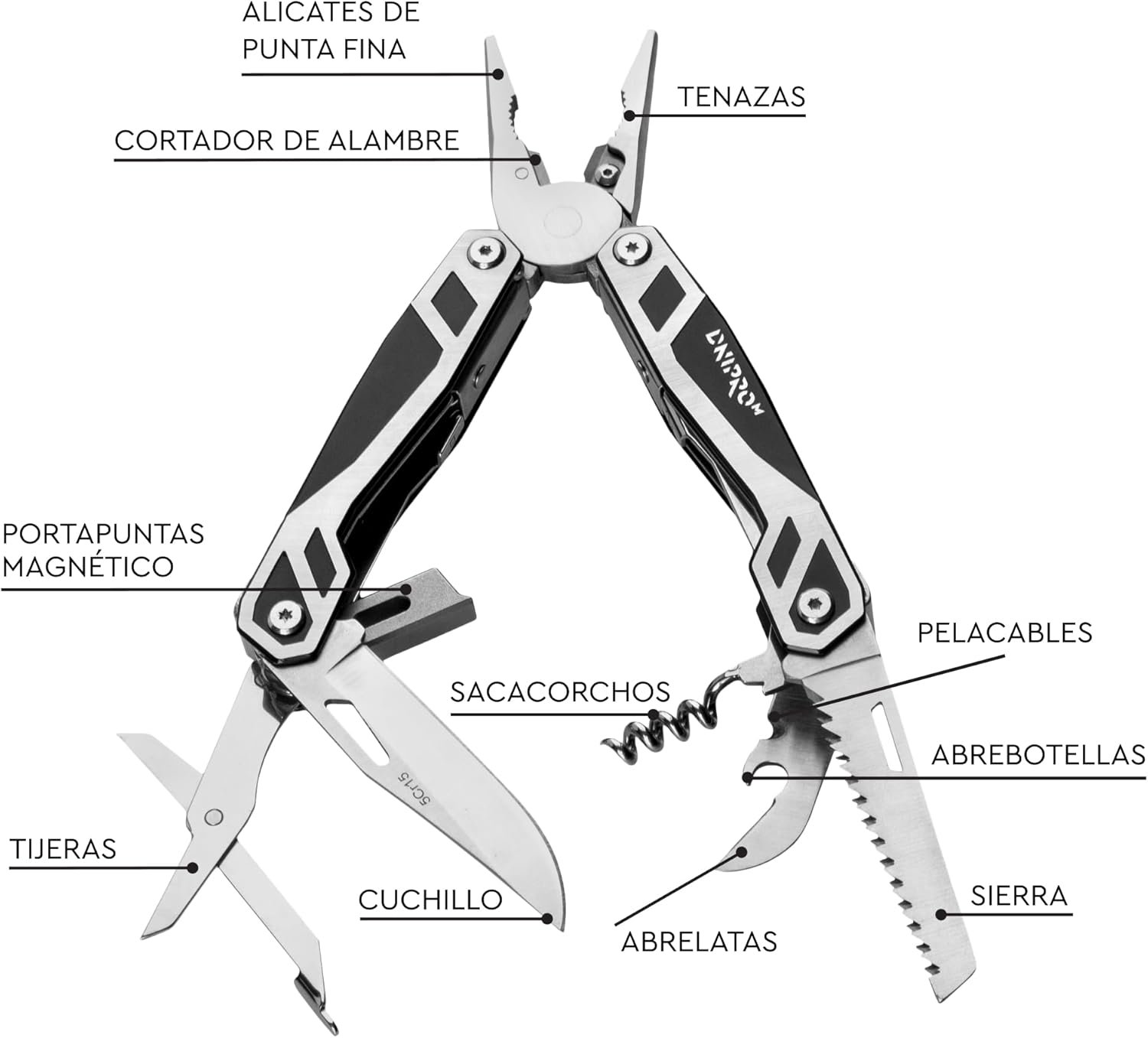 Aspiradora a batería VC-10BC, Linterna FX-5, Multiherramienta 17 en 1, Compresor TI-40L, Bolsa BN-45 y Toallas de microfibra - Imagen 23