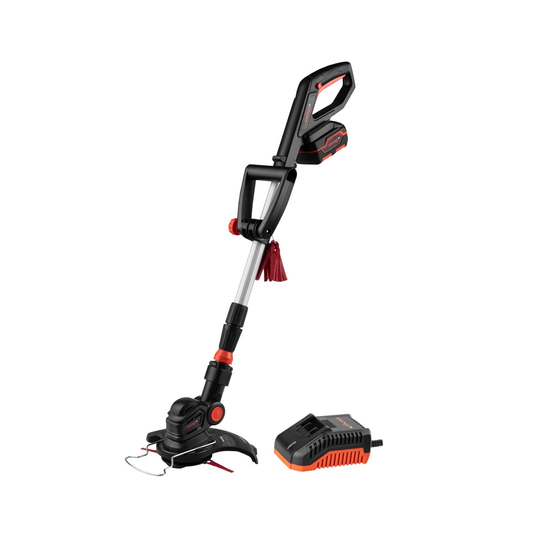 Kit de Recortadora Inalámbrica Dnipro-M DTC-200 – Incluye Batería 4Ah y Cargador FC-230 (Herramienta de Jardinería Portátil)