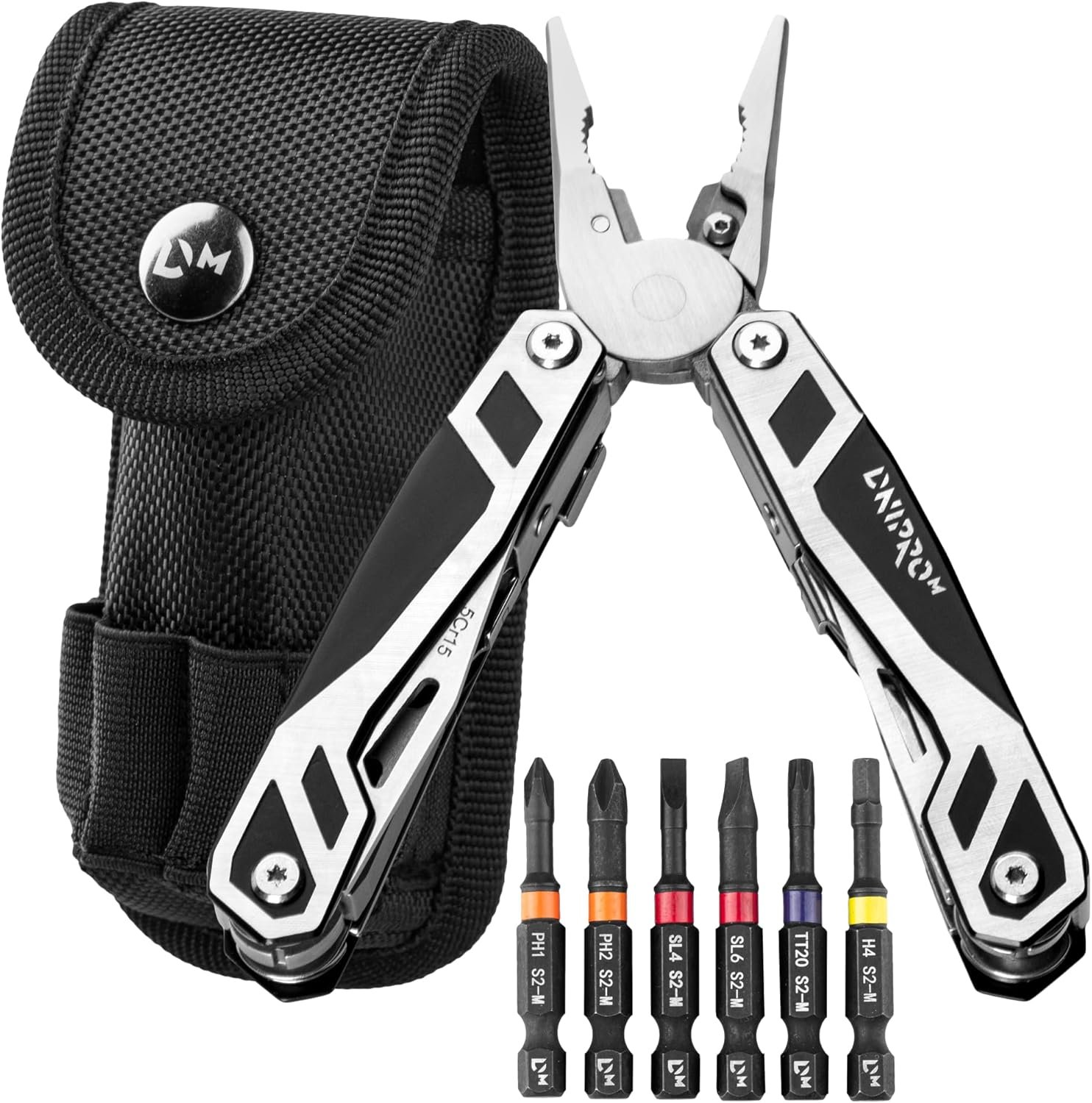 Kit Multifuncional Dnipro-M para Coche y Hogar – Aspiradora a Batería VC-10BC, Linterna Frontal FX-5, Multiherramienta 17-en-1, Compresor TI-40L, Toallas de Microfibra y Bolsa de Herramientas BN-45 - Imagen 15